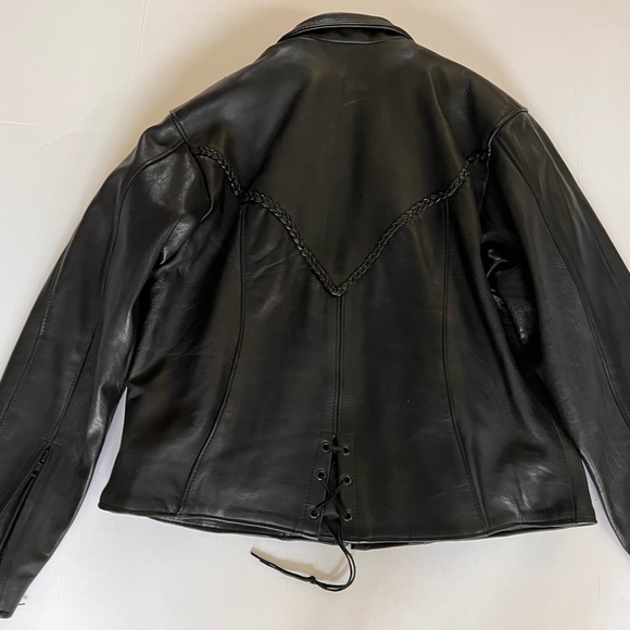 Fox creek women’s leather motorcycle jacket. Heavy duty with liner. Size 2XL - Picture 2 of 3